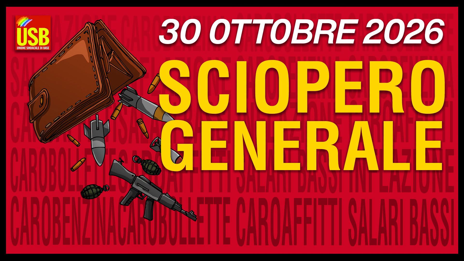 30 ottobre 2026 — Sciopero generale USB