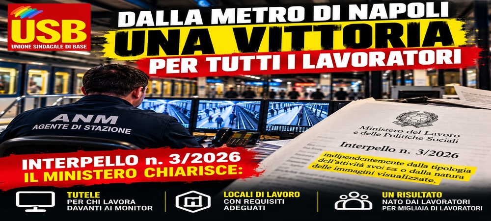 Sicurezza sul lavoro: USB apre una breccia nazionale sulle tutele di chi lavora davanti ad un monitor.